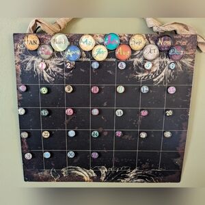 Magnetic metal calendar